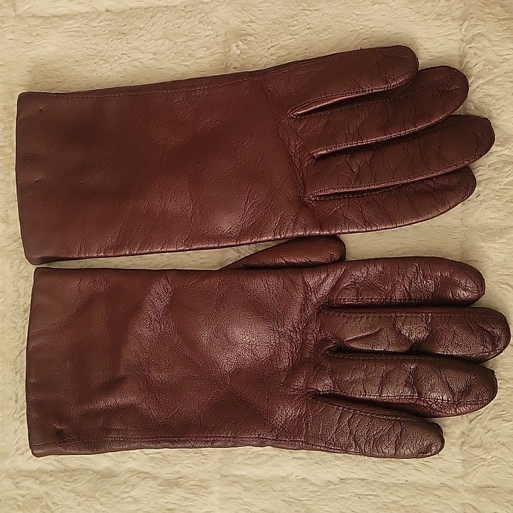 Shalimar Women's Leather Gloves Made In Italy Size 6.5